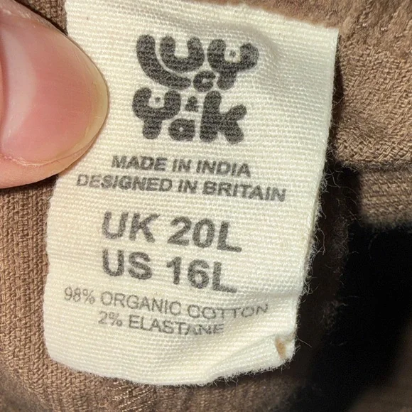 Limited Edition Lucy & Yak Brown Corduroy Dungarees UK 20L/ US 16L - Picture 7 of 9